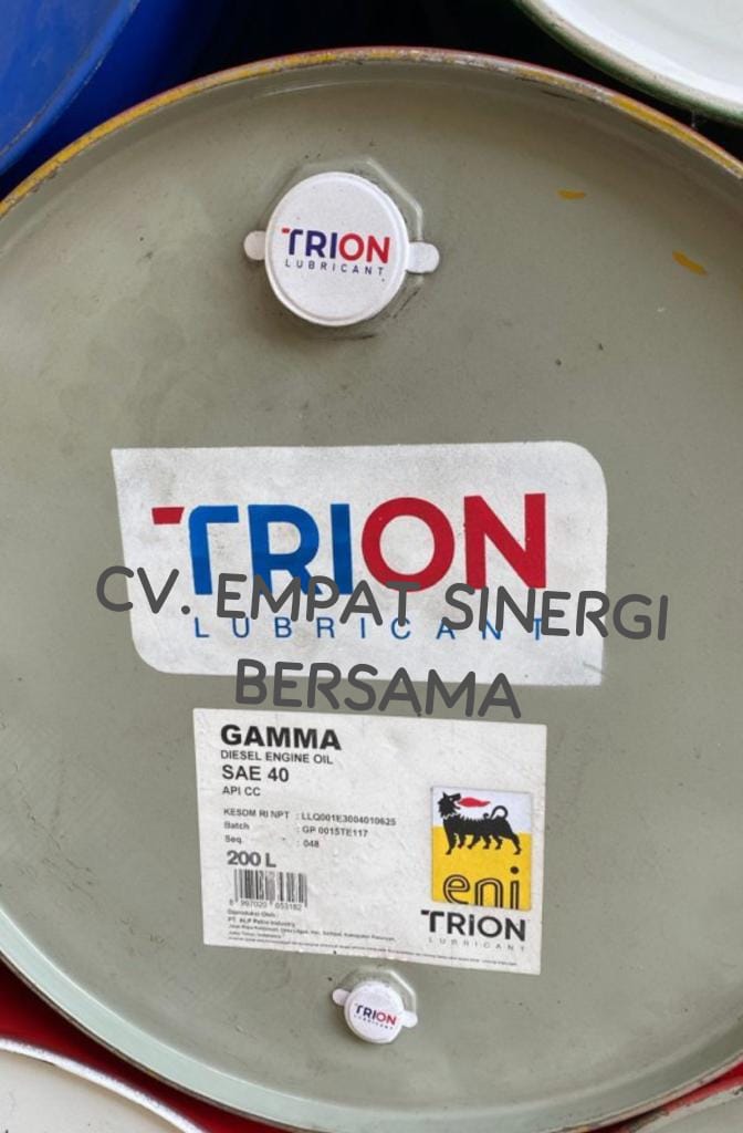 Oli Mesin TRION Gamma Diesel Sae 40 API CC, Drum/200 Lt