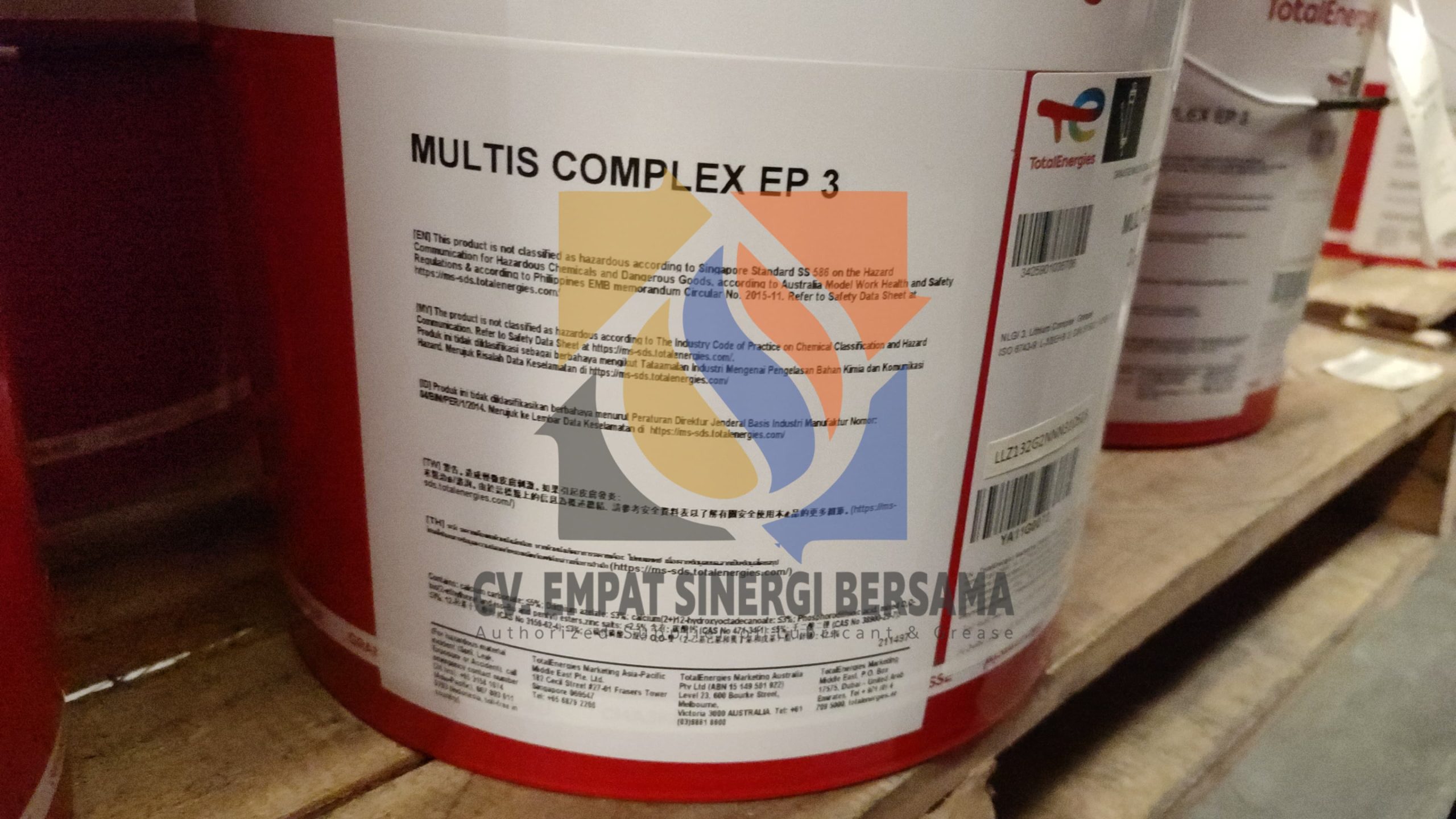 Total Multis Complex EP 3 (Lithium Complex Grease), Pail 18 Kg